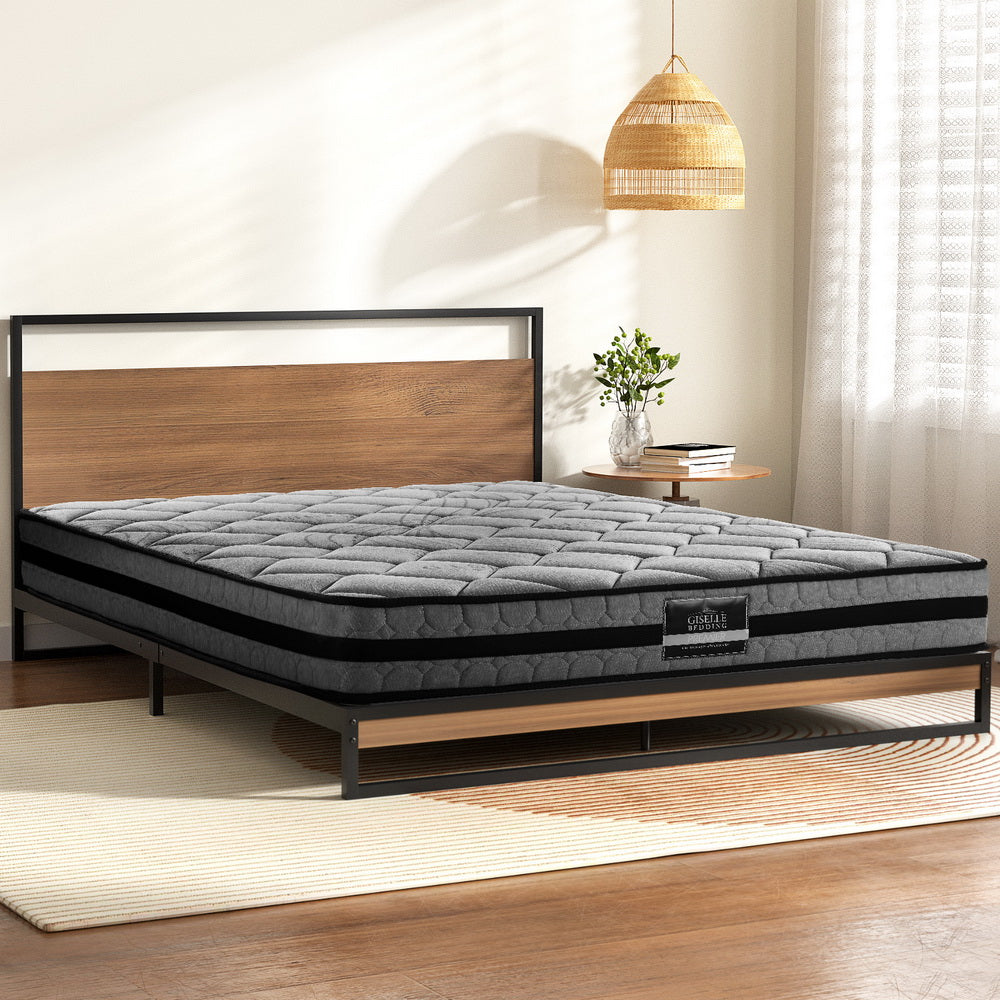 Artiss Bed Frame Queen Size Metal Frame DANE with Mattress