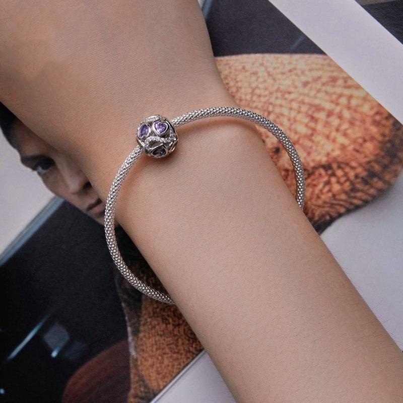 925 Sterling Silver Love Infinity Heart Zircon Bracelet