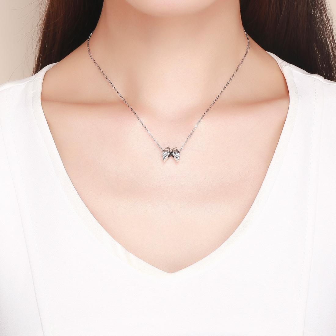 925 Sterling Silver Angel Wing Beads For Diy Bracelet Bead+Chain Style - Bead + Chain