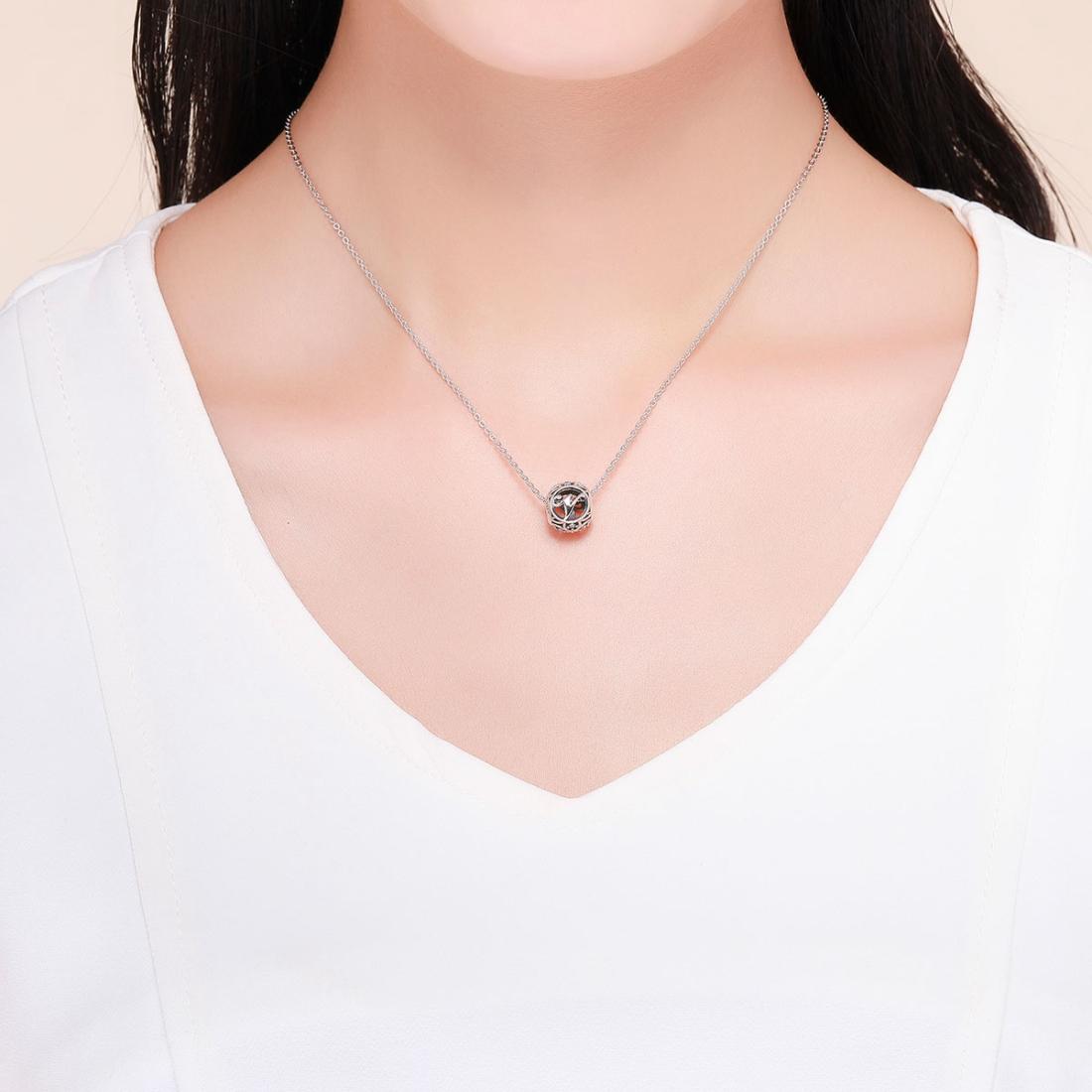 925 Sterling Silver 26 English Letter Beads For Diy Bracelets & Necklaces Style - V