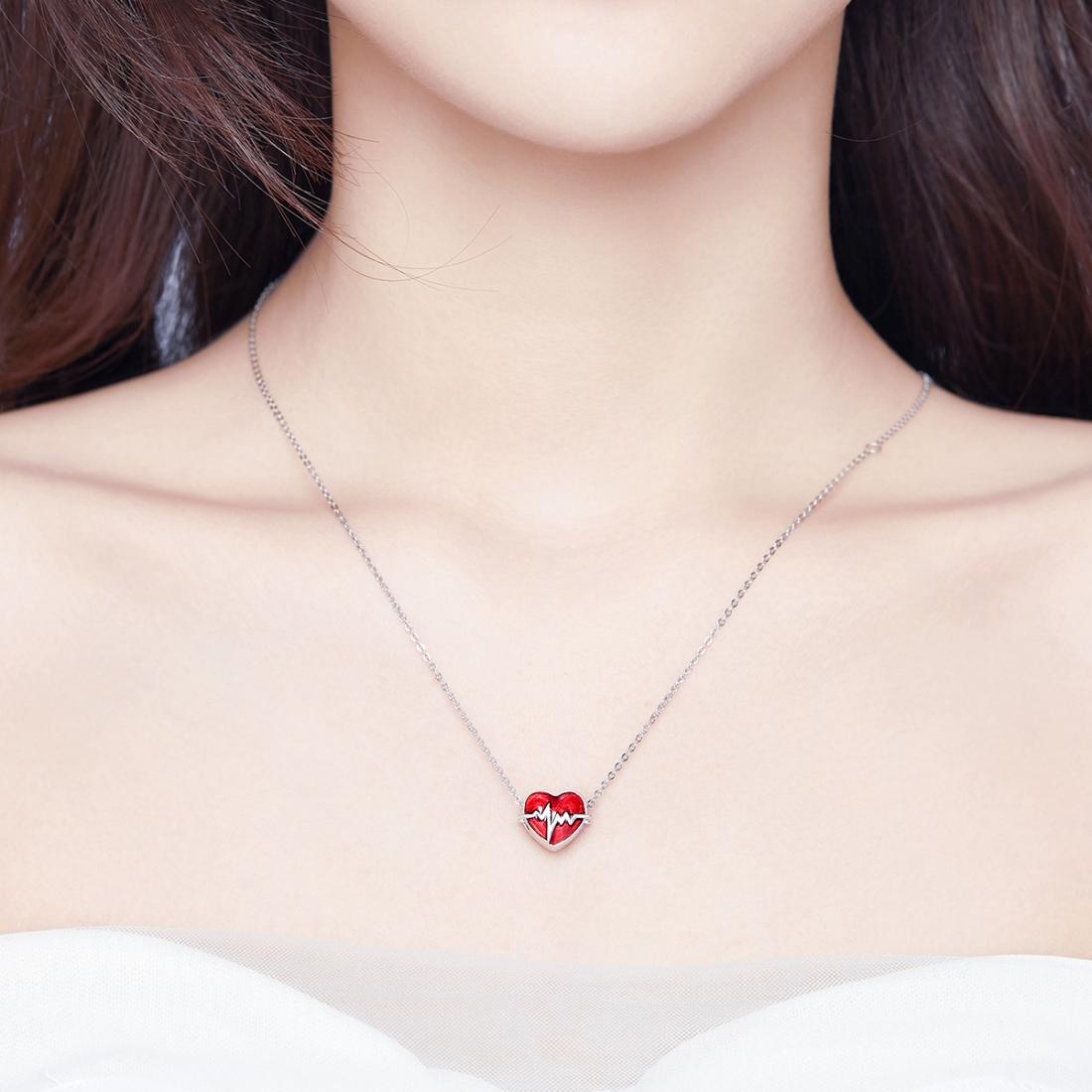 925 Sterling Silver Red Ecg Beaded Love Bracelet