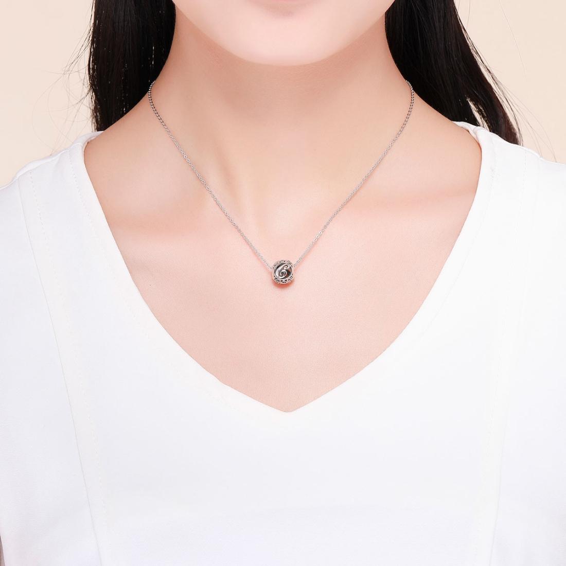 925 Sterling Silver 26 English Letter Beads For Diy Bracelets & Necklaces Style - C