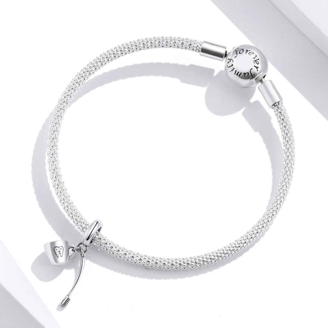 925 Sterling Silver Diy Toothbrush Cup Pendant