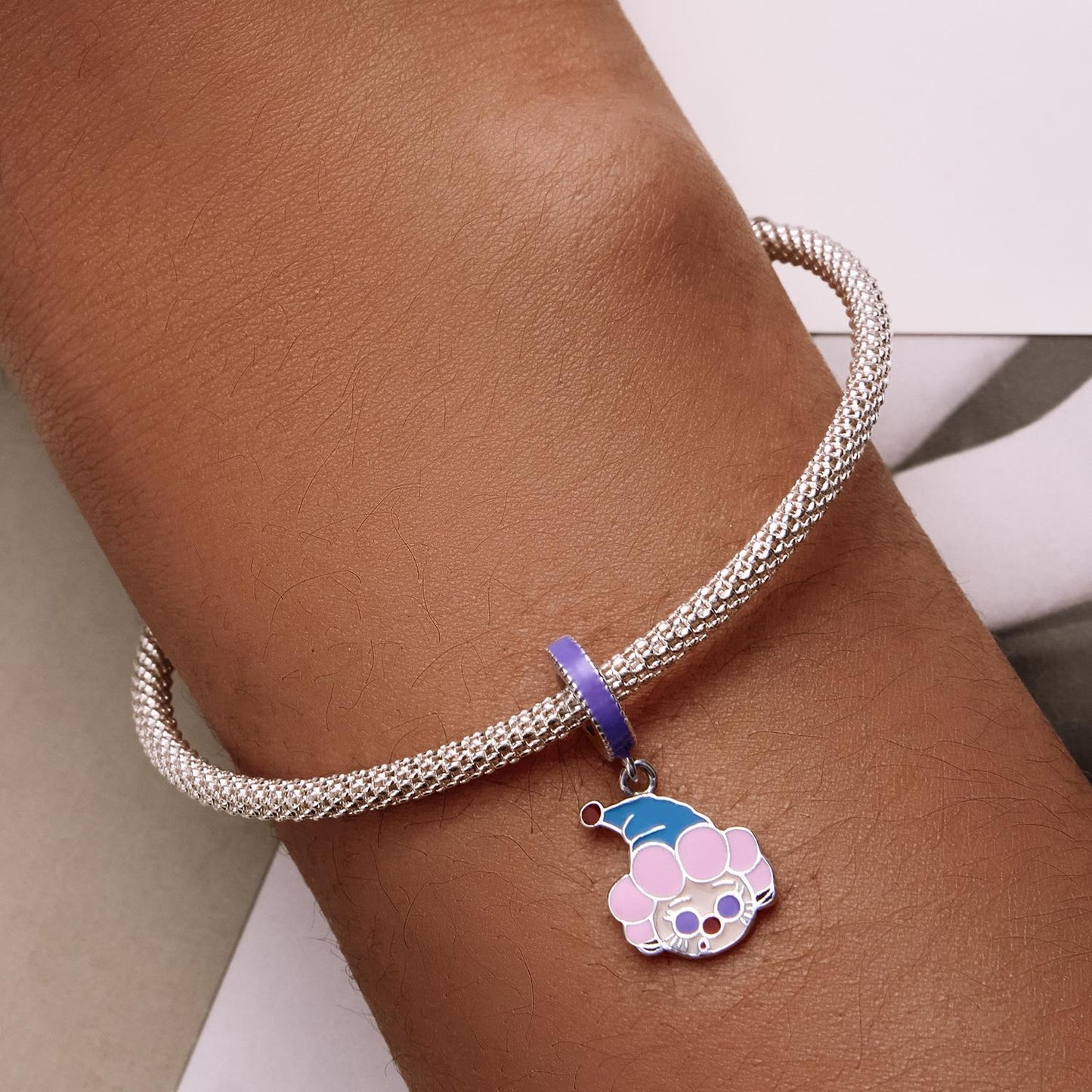 925 Sterling Silver Clown Pendant For Diy Bracelets & Necklaces