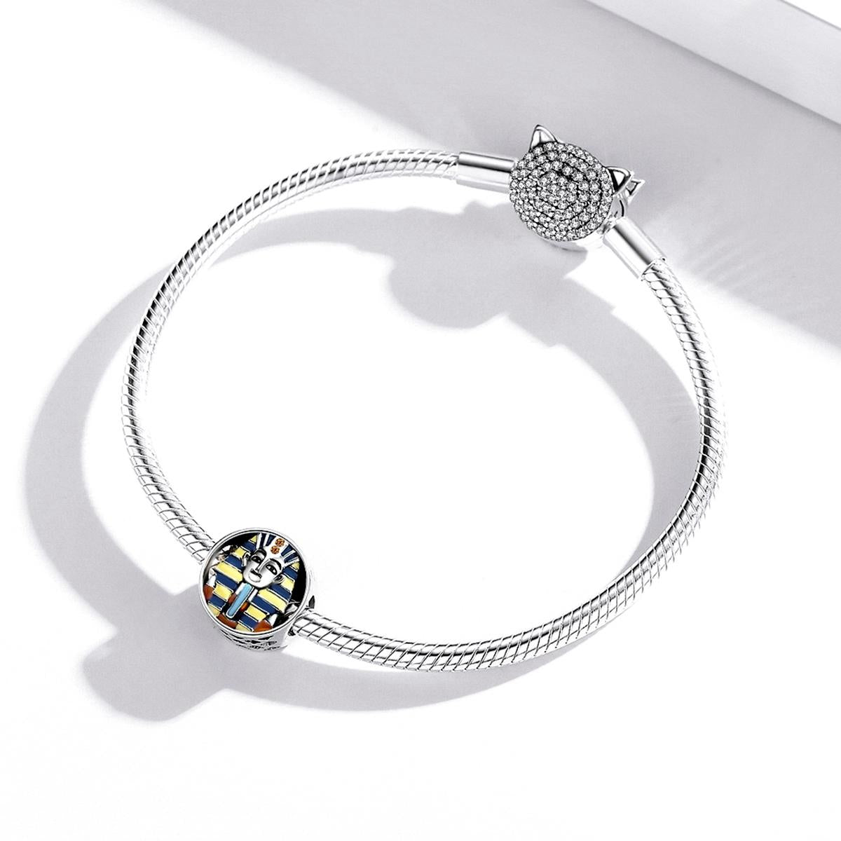 925 Sterling Silver Egyptian Pharaoh Beads For Diy Bracelets & Necklaces