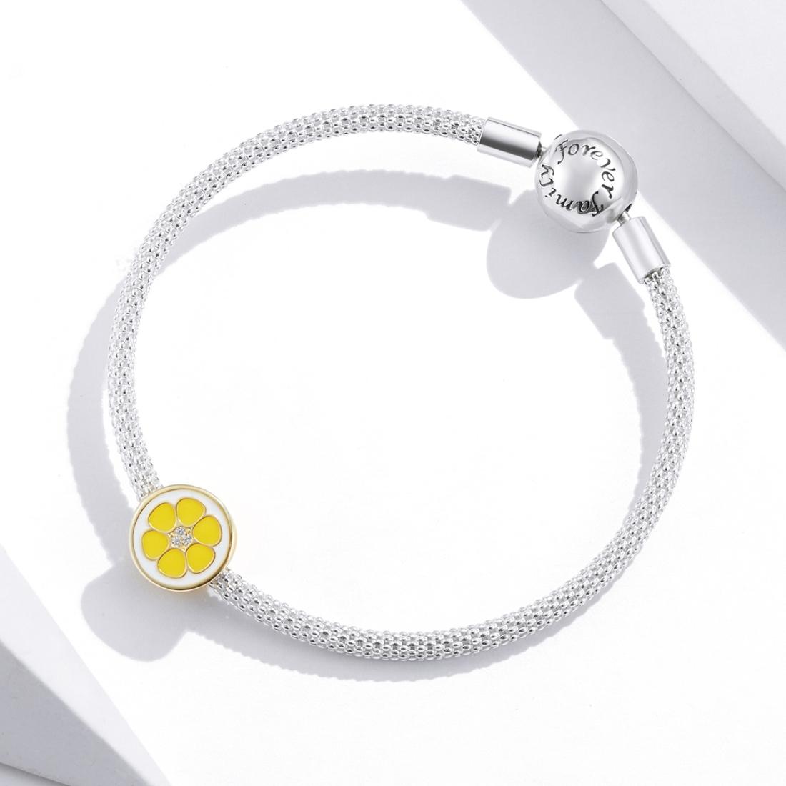 925 Sterling Silver Lemon Bead Bracelet / Necklace Accessory