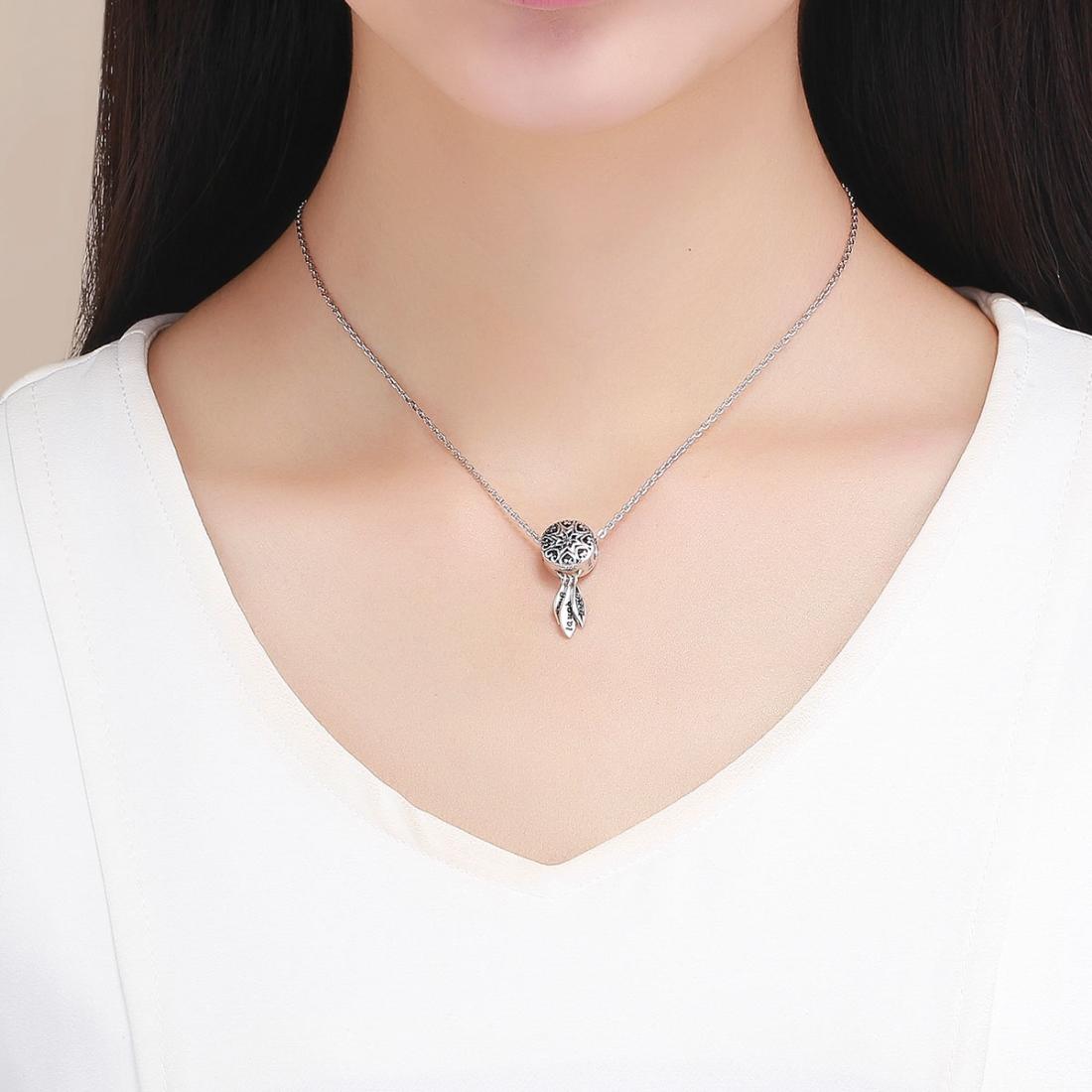 925 Sterling Silver Diy Bracelet Beads Heart Pattern