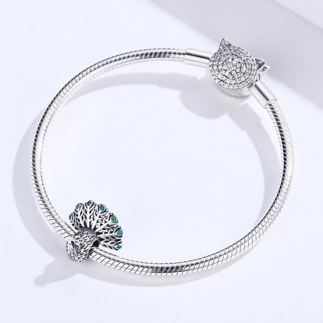 925 Sterling Silver Peacock Beaded Diy Bracelet