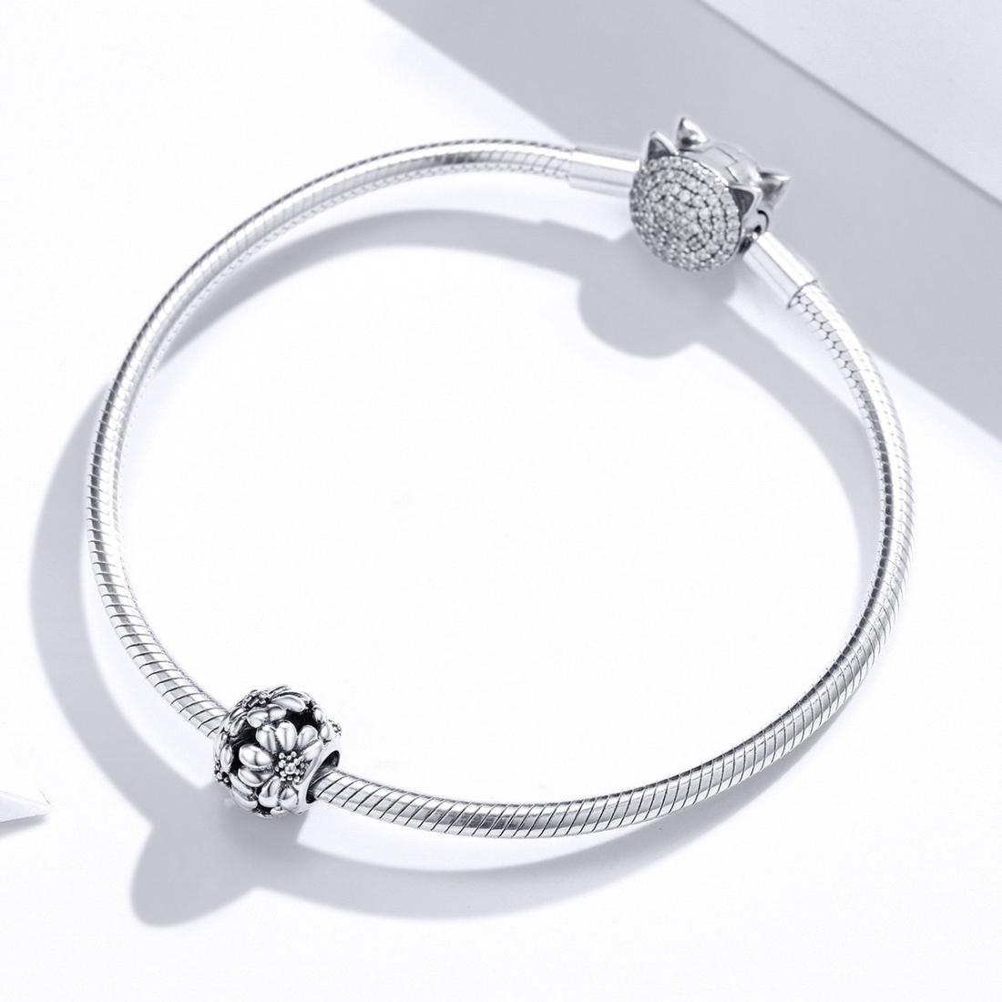 925 Sterling Silver Daisy Beads For Diy Bracelets & Necklaces