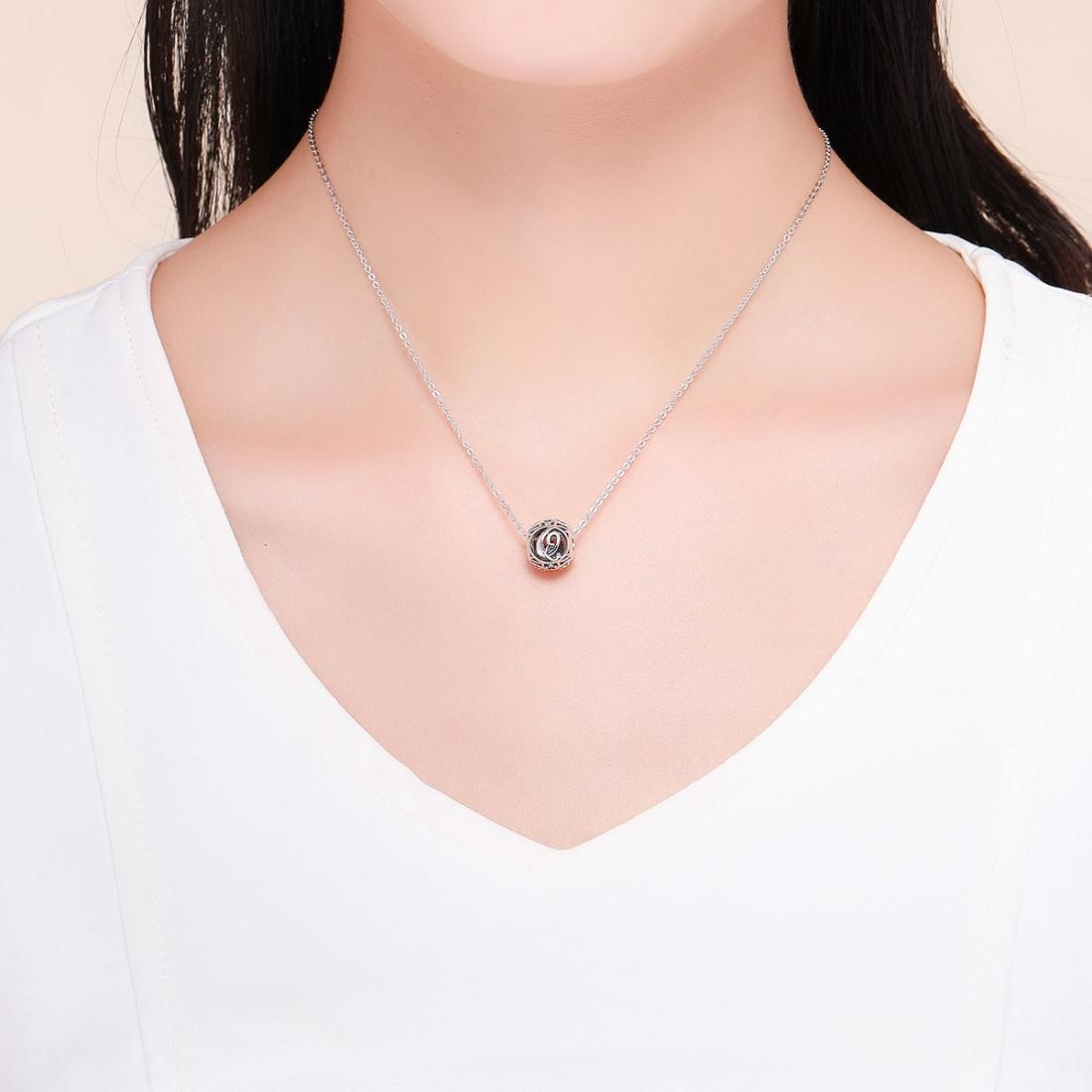 925 Sterling Silver 26 English Letter Beads For Diy Bracelets & Necklaces Style - Q