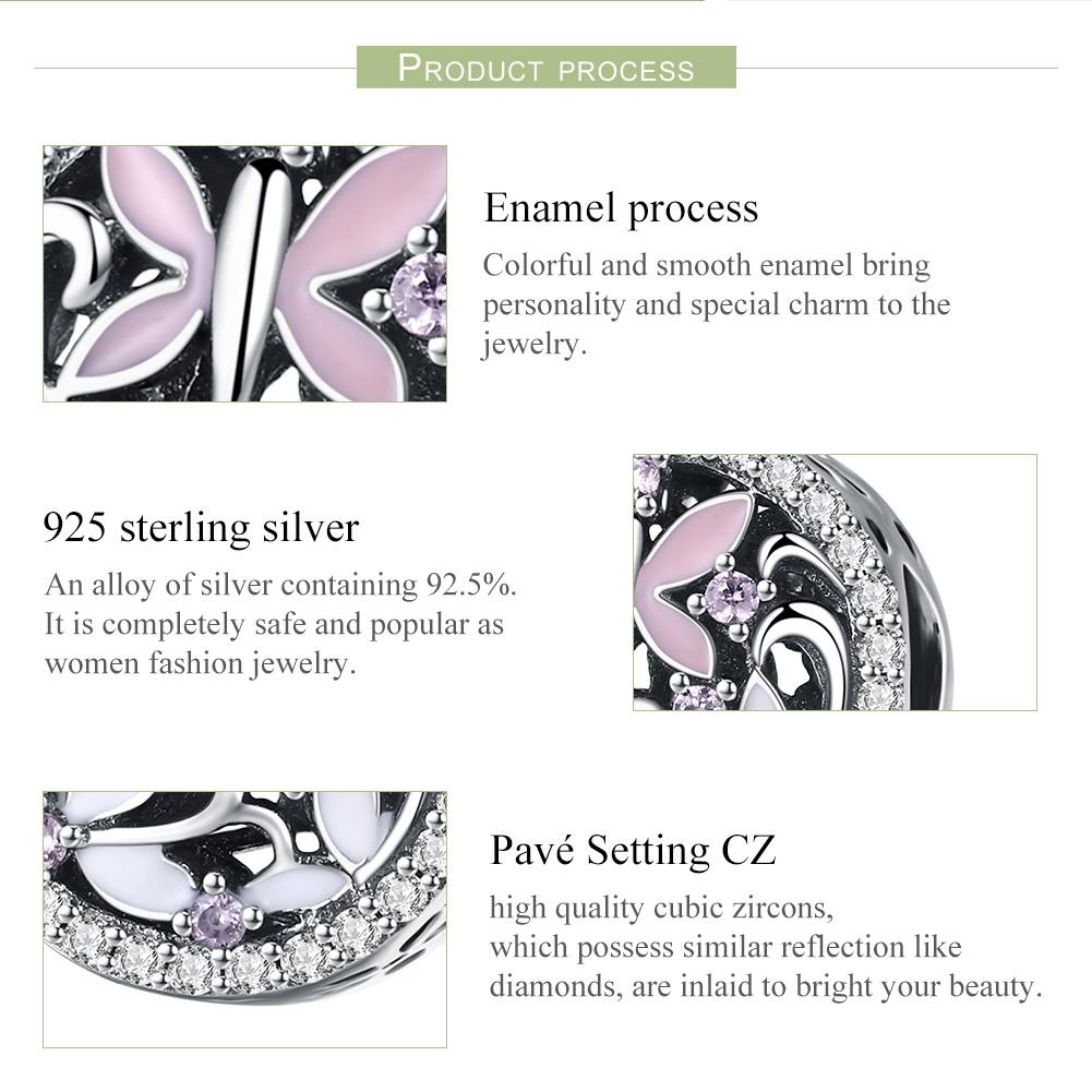 925 Sterling Silver Dragonfly Bead Pendant For Diy Bracelets & Necklaces