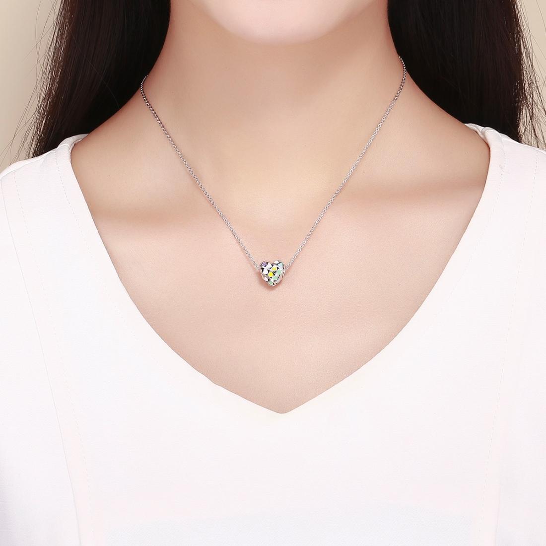 925 Sterling Silver Diy Bracelet Accessory Heart Shaped Oil Drop Beads