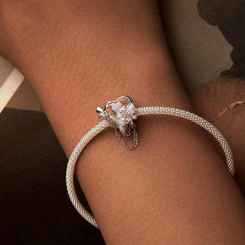 925 Sterling Silver Opal Butterfly Tassel Beads