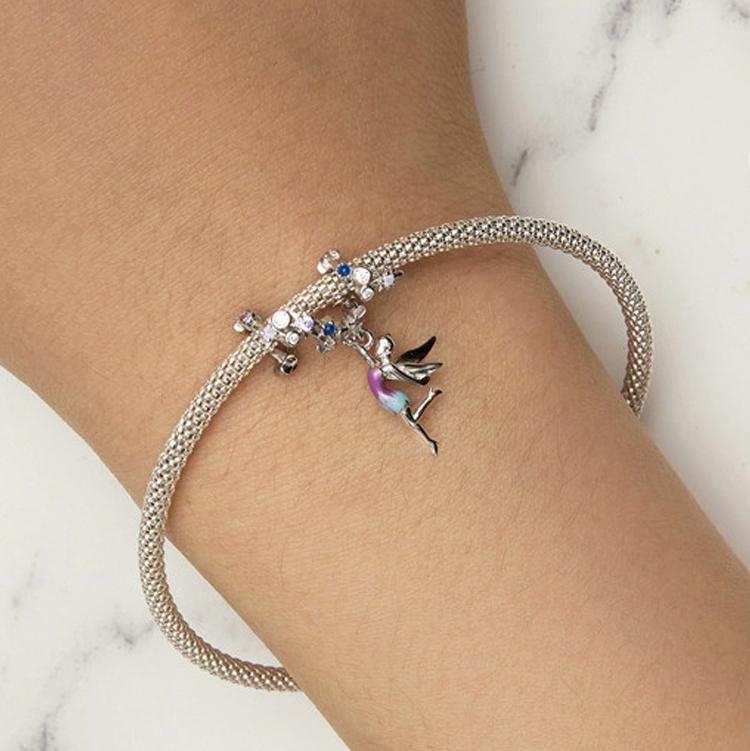 925 Sterling Silver Enchanting Elf Bracelet & Necklace Set Diy Beads