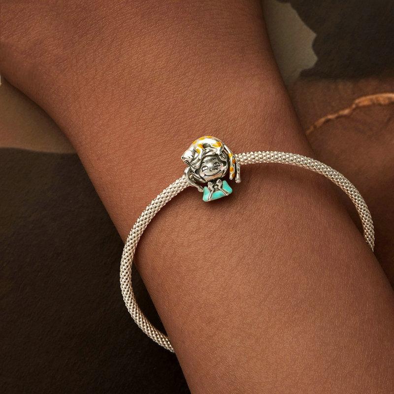 925 Sterling Silver Adorable Cat Bead