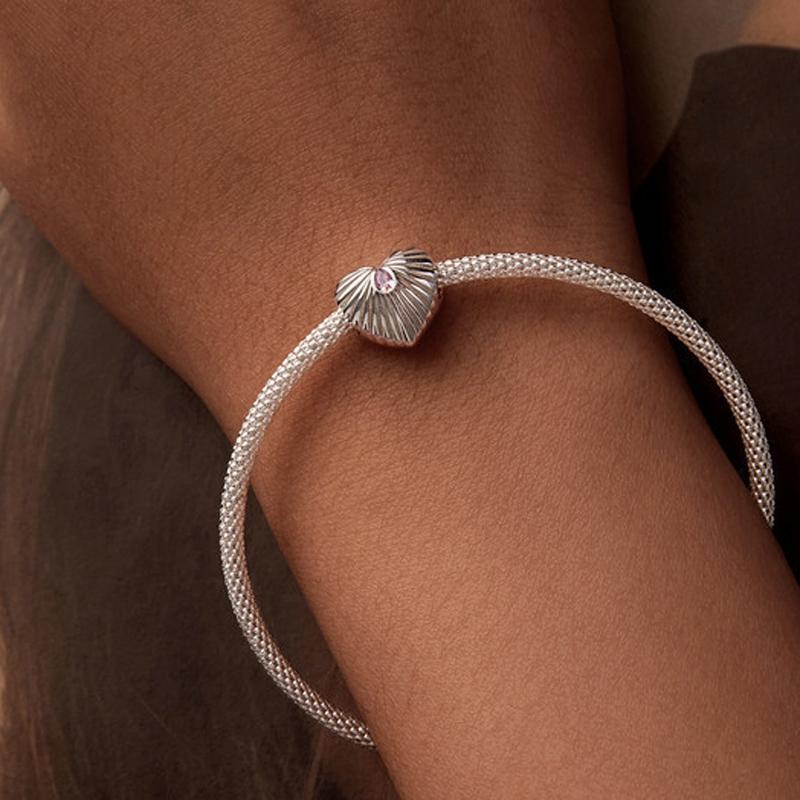 925 Sterling Silver Diy Love Beads & Platinum