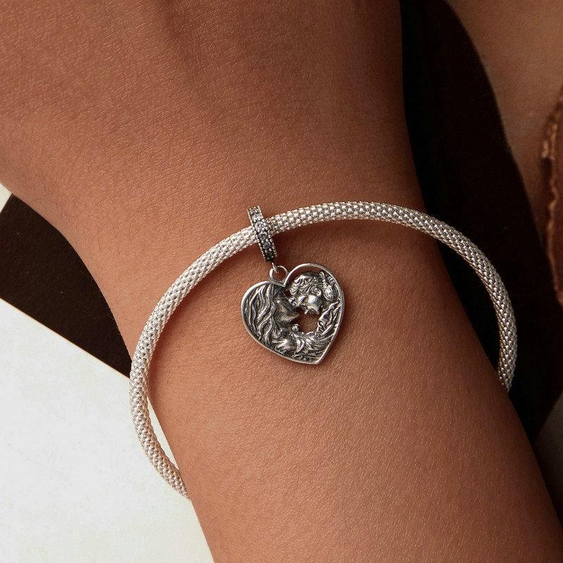 925 Sterling Silver Love Heart Diy Beads