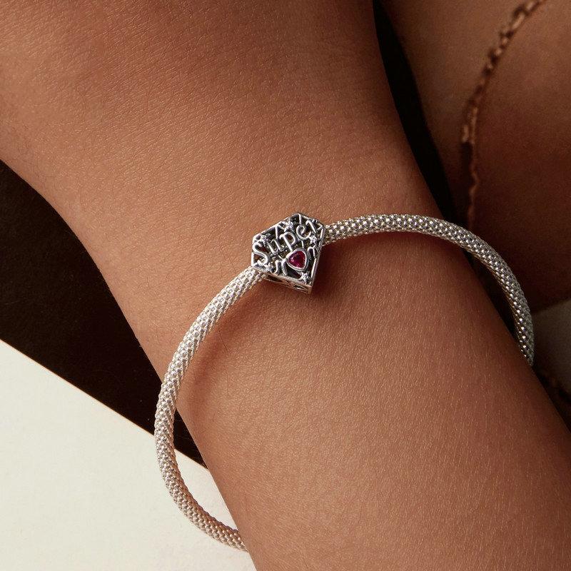 925 Sterling Silver Super Mom Diy Beaded Jewelry