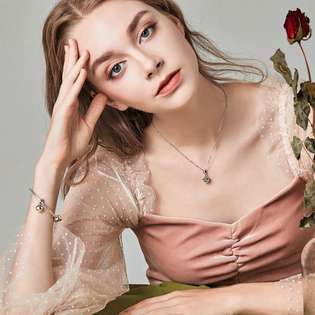 925 Sterling Silver Surprise Love Pendant For Diy Bracelets & Necklaces - Red