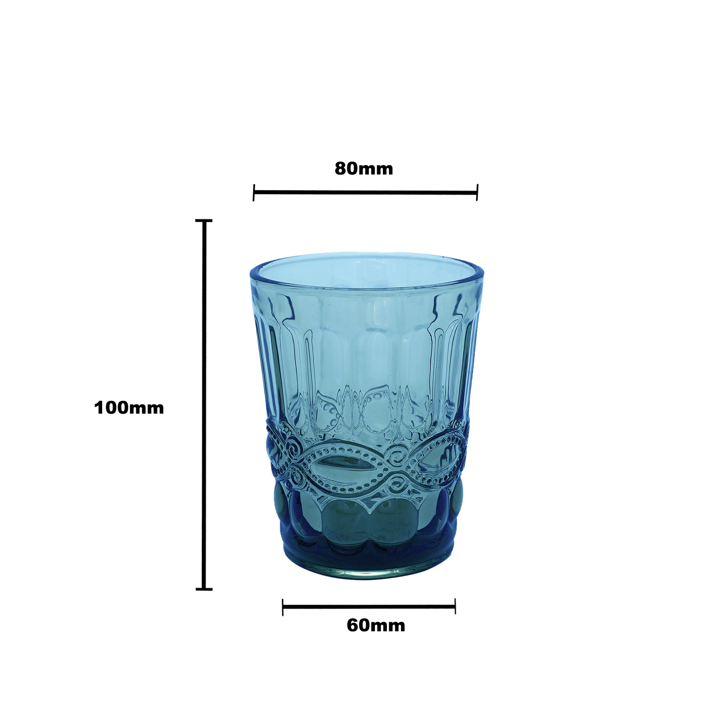 Faubourg Embossed Tumbler - 250ml blue