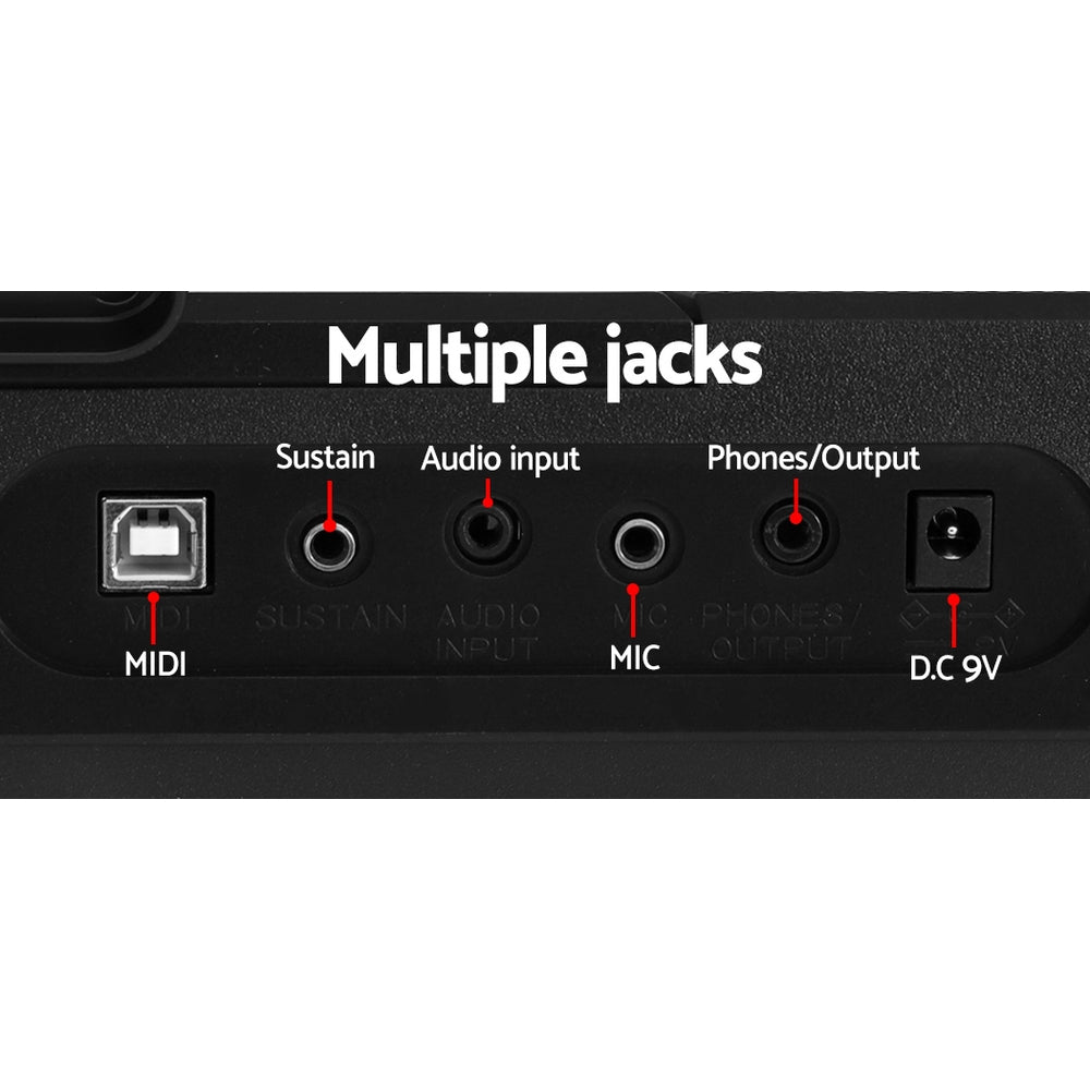 Alpha 61 Keys Electronic Piano Keyboard Digital Electric w/ Stand Touch Sensitive