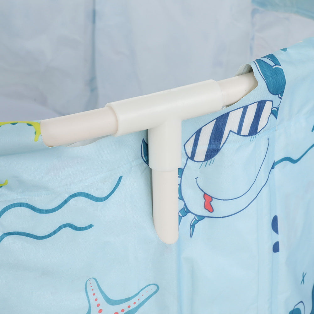 Weisshorn Foldable Bathtub PVC Spa Bucket Inflatable Cushion 114x62cm Blue