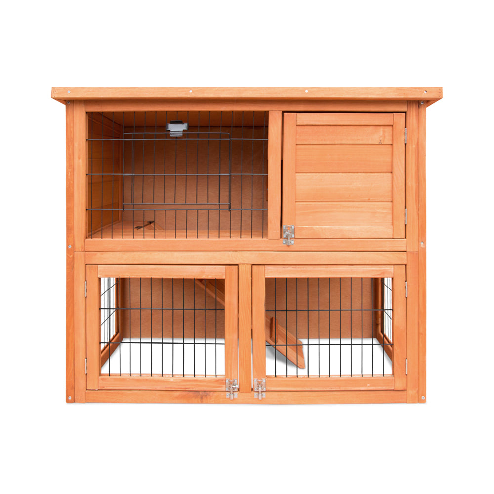 i.Pet Chicken Coop Rabbit Hutch 88cm x 40cm x 76cm Large Chicken Coop House Run Wooden Cage Outdoor