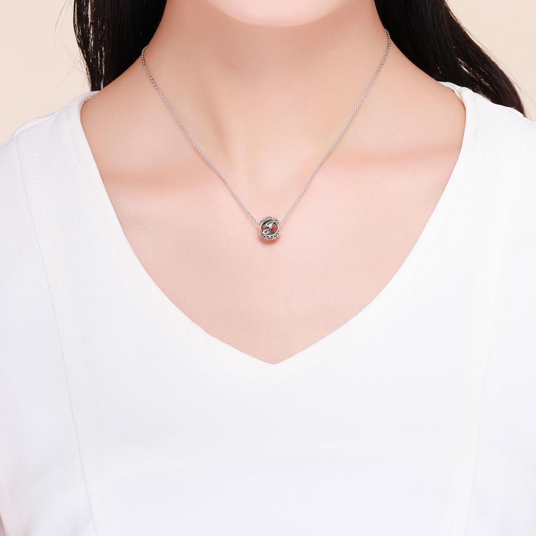 925 Sterling Silver 26 English Letter Beads For Diy Bracelets & Necklaces Style - J