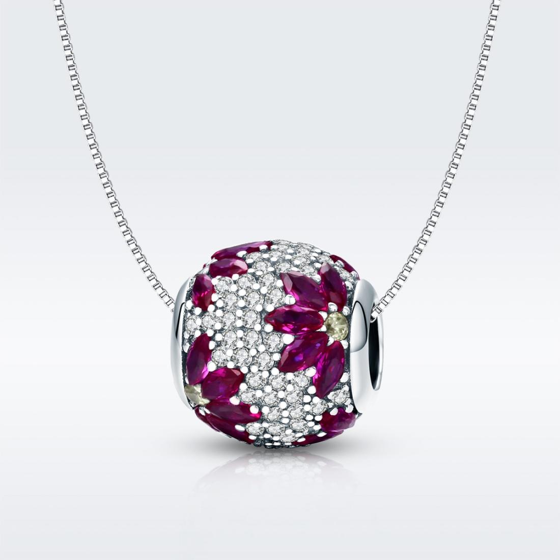 925 Sterling Silver Diy Beaded Spring Bracelet With Pendant