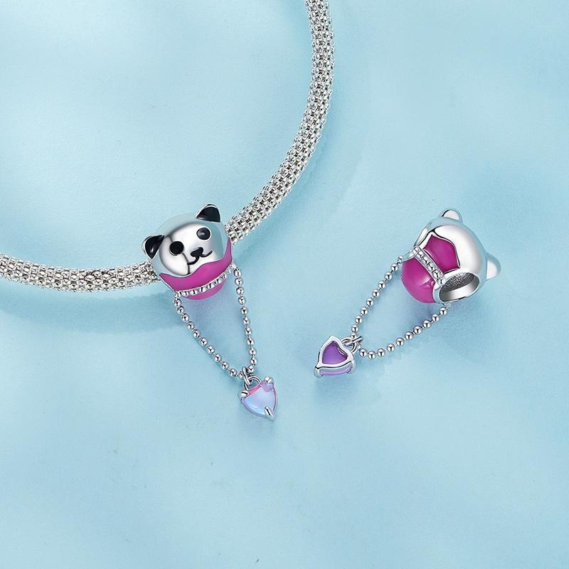 925 Sterling Silver Adorable Hot Air Balloon Bracelet Charm