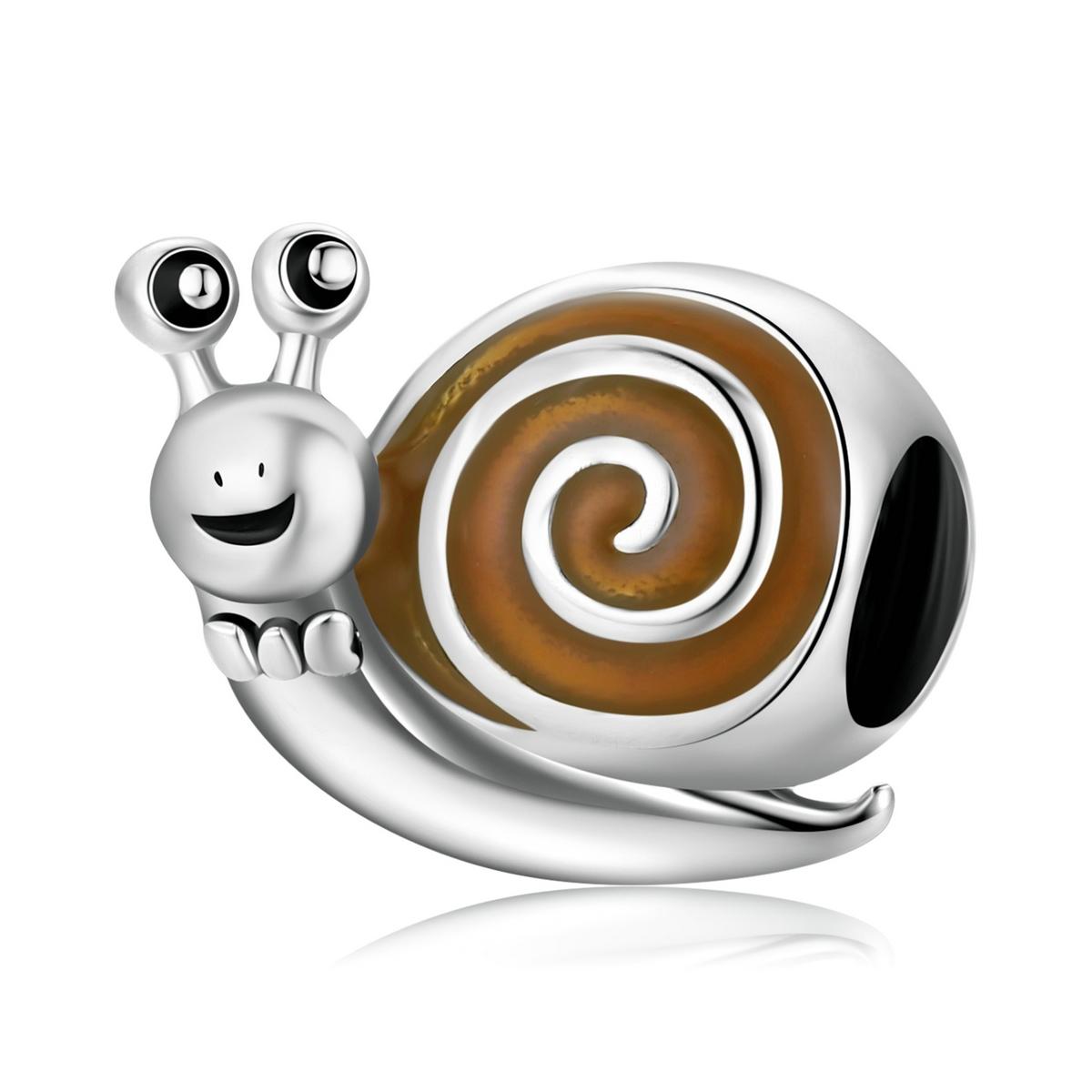 925 Sterling Silver Snail Bead Bracelet / Necklace Accessory
