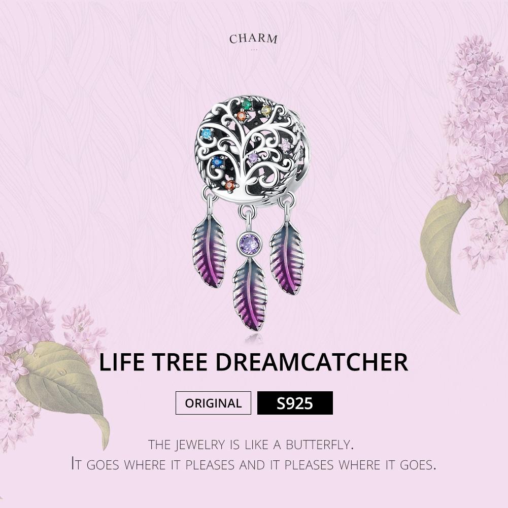925 Sterling Silver Tree Of Life Dream Catcher Bracelet / Necklace Set