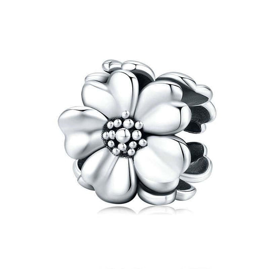 925 Sterling Silver Flower Beaded Bracelet Accessory
