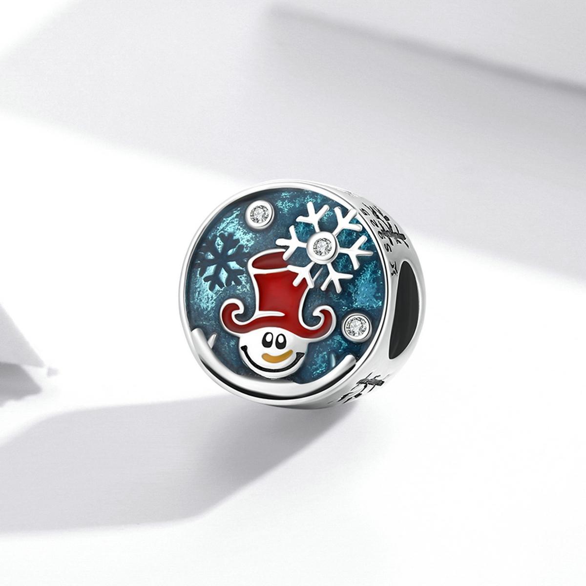 925 Sterling Silver Clown Snowman Beads For Diy Bracelets & Necklaces