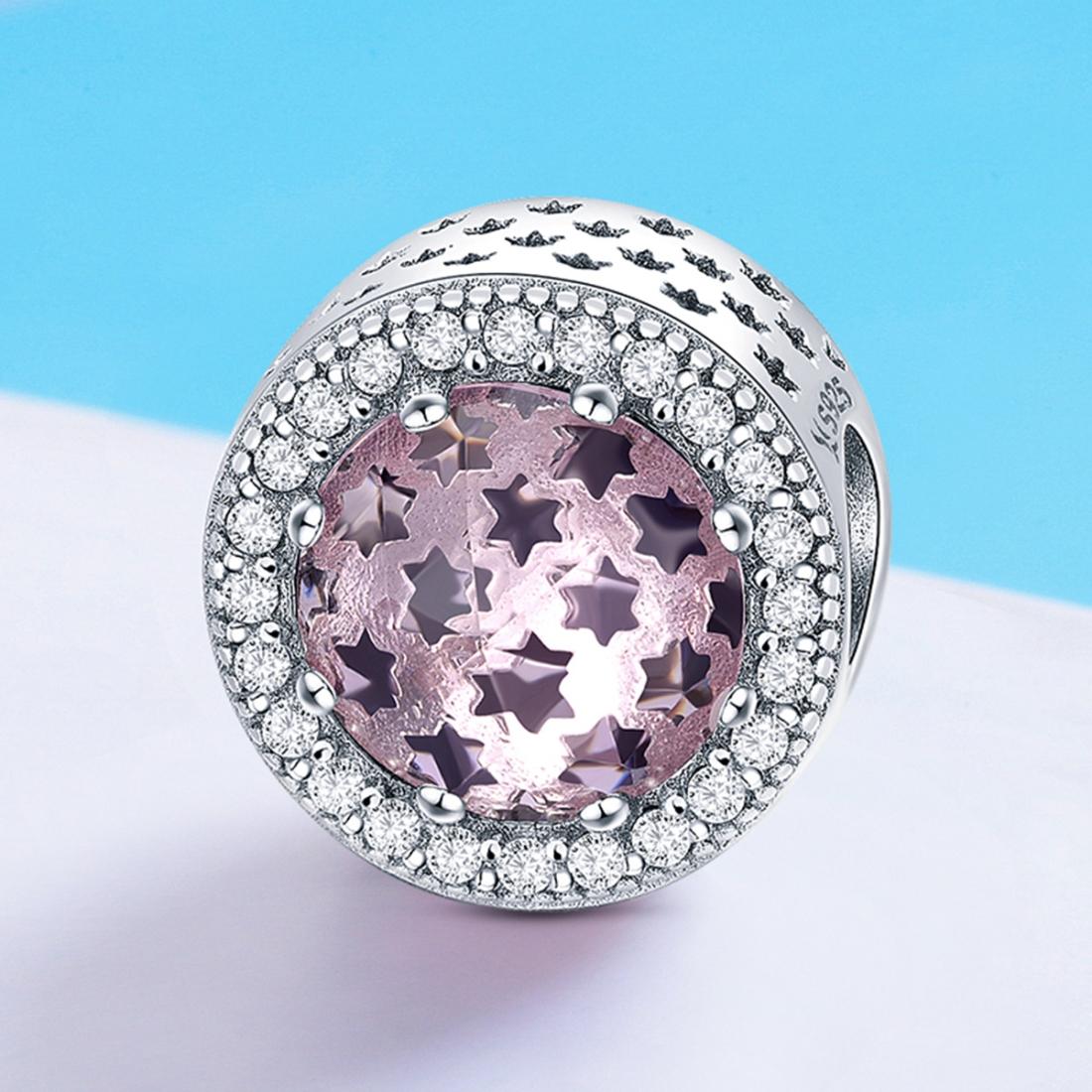 925 Sterling Silver Starry Sky Beads For Diy Bracelets & Necklaces