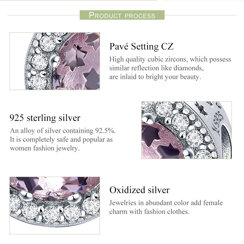 925 Sterling Silver Starry Sky Beads For Diy Bracelets & Necklaces