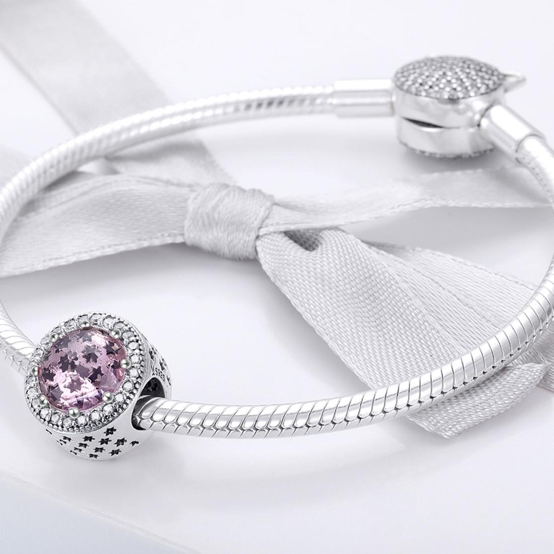 925 Sterling Silver Starry Sky Beads For Diy Bracelets & Necklaces