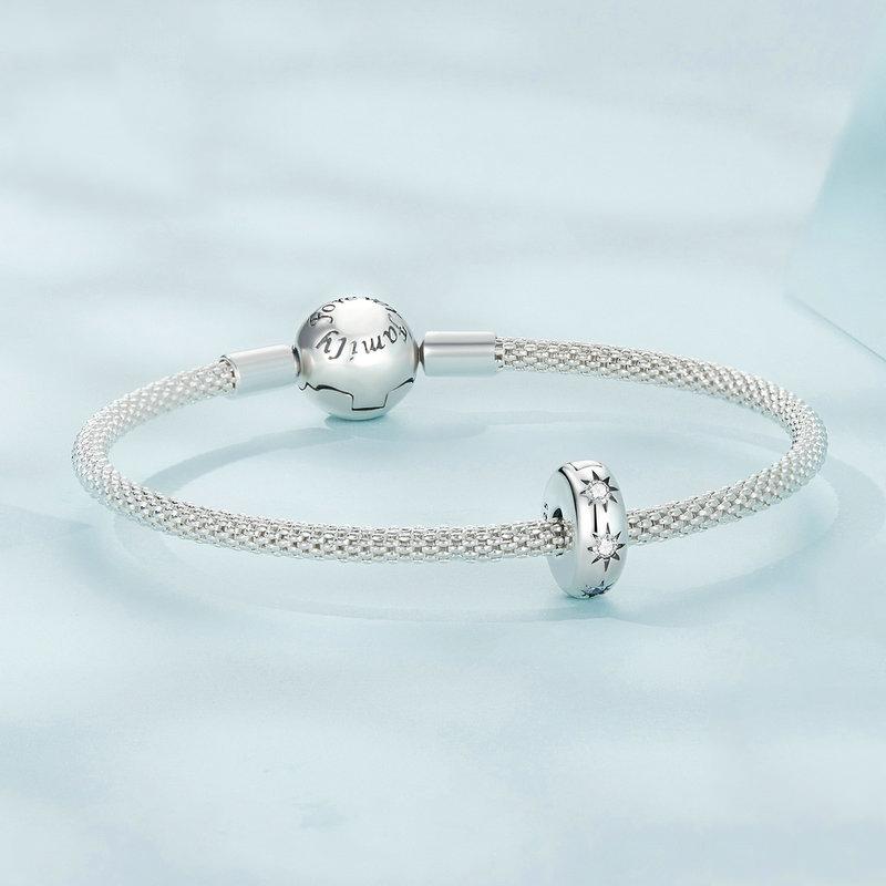 925 Sterling Silver Pointed Star Zircon Bracelet