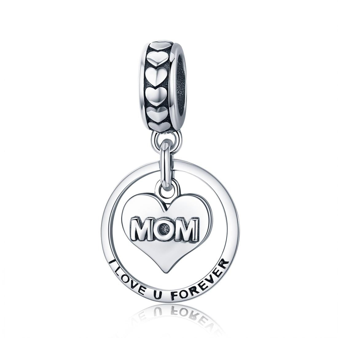 925 Sterling Silver Mothers Love Bead For Diy Bracelet Perfect Mother'S Day Gift Style - Bead