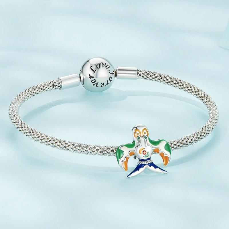 925 Sterling Silver Colorful Zircon Drop Bracelet In