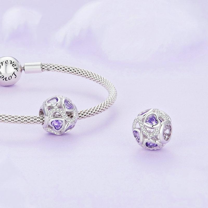 925 Sterling Silver Love Infinity Heart Zircon Bracelet