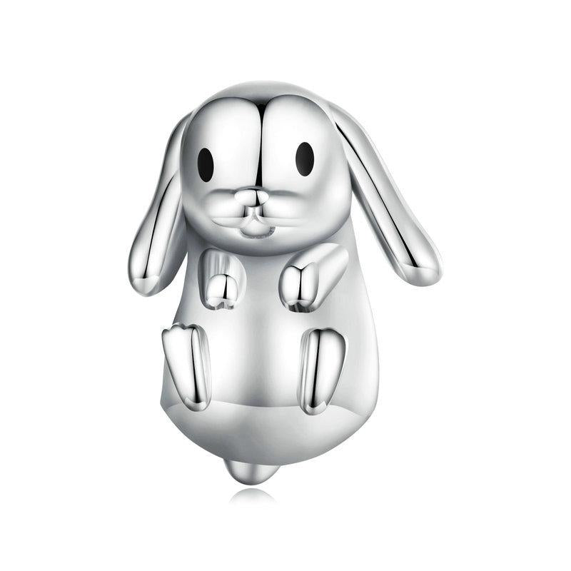 925 Sterling Silver Adorable Lop Rabbit Bracelet