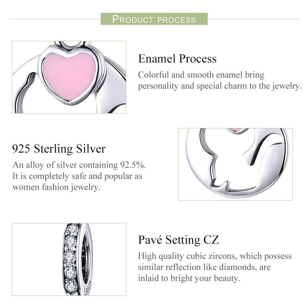 925 Sterling Silver Cat Pendant For Diy Bracelets And Necklaces Style - Pendent