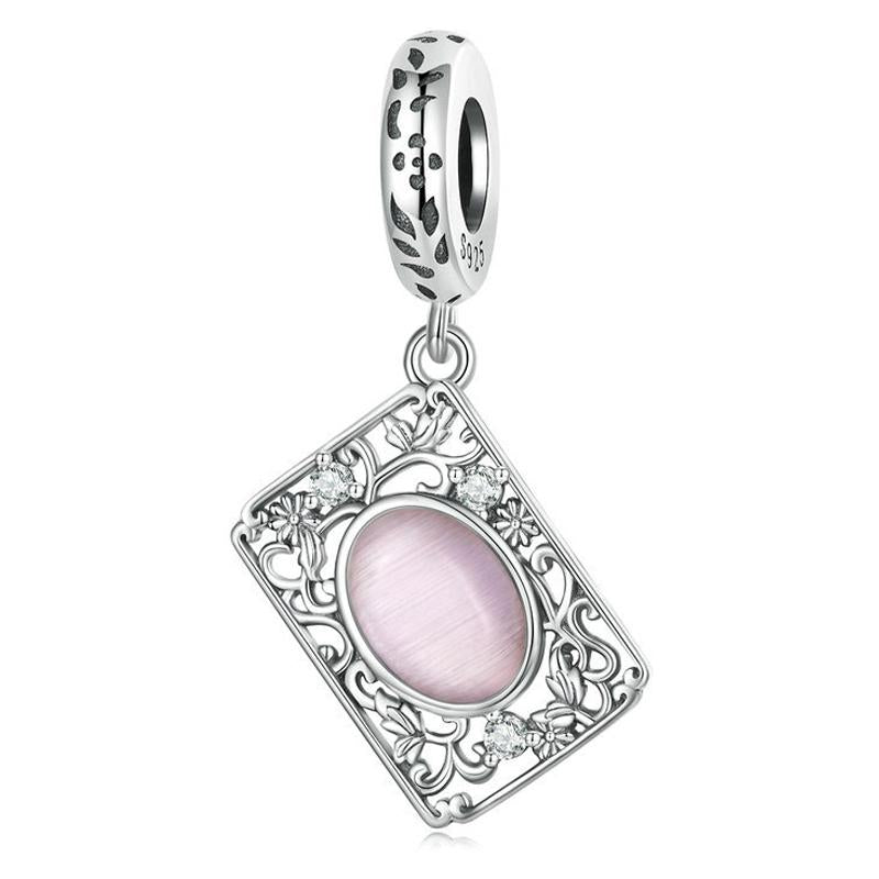 925 Sterling Silver Zircon Square Tag Bracelet In