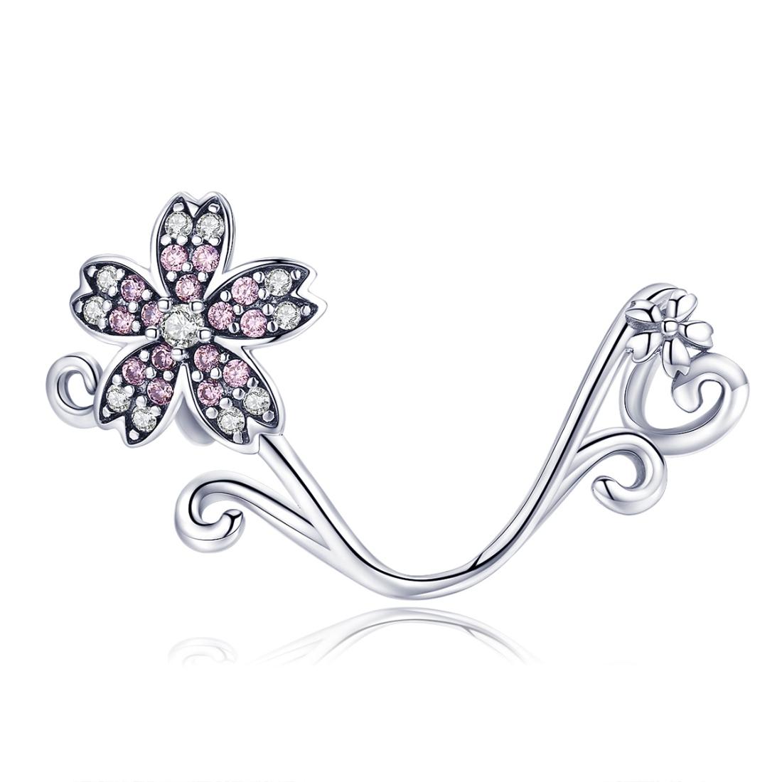 925 Sterling Silver Floral Diy Bracelet Charm