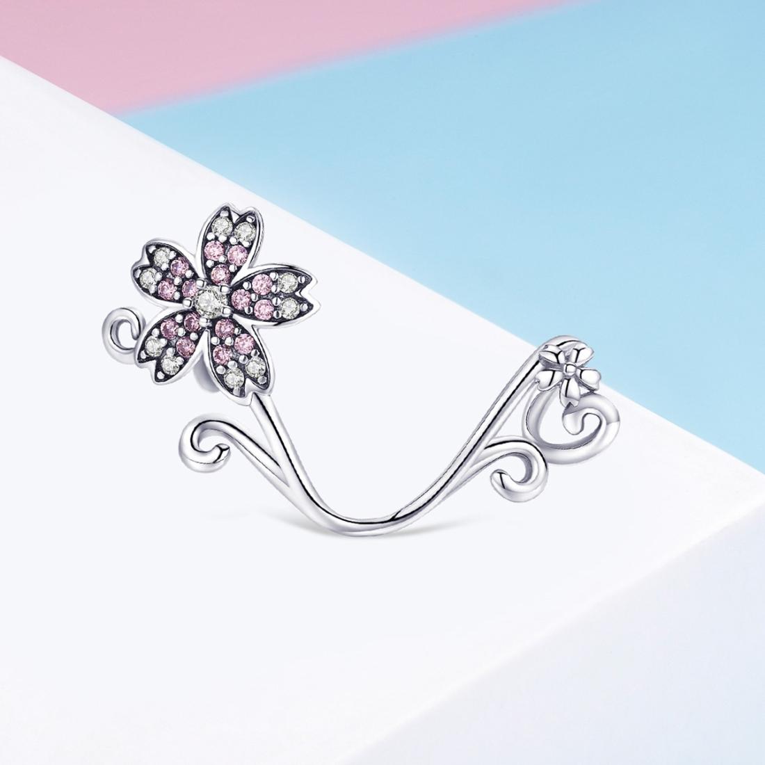 925 Sterling Silver Floral Diy Bracelet Charm
