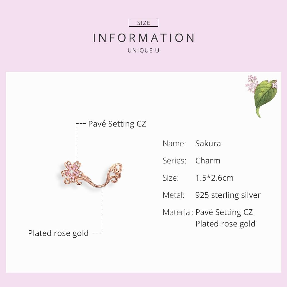 925 Sterling Silver Floral Diy Bracelet Charm