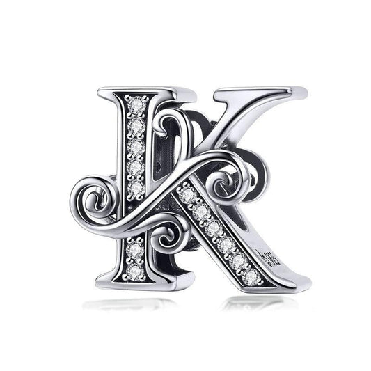 Diy Bracelet Beaded Accessories With Zircon Beads Letter K Style - K
