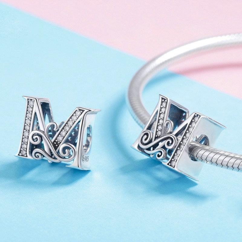 Diy Bracelet Beaded Accessories With Zircon Beads Letter K Style - K