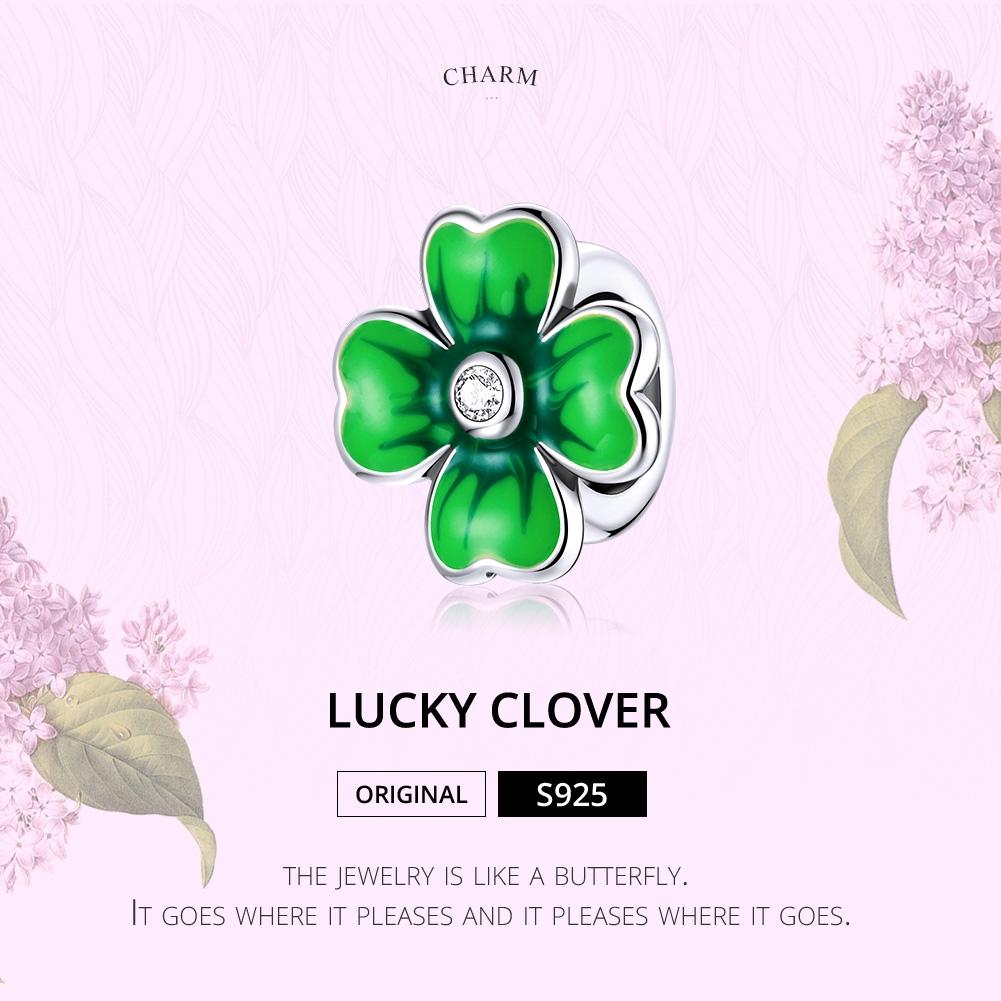 925 Sterling Silver Lucky Clover Beads For Diy Bracelets & Necklaces